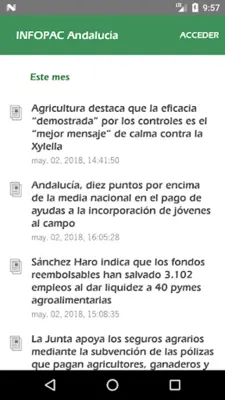 InfoPAC Andalucía android App screenshot 6